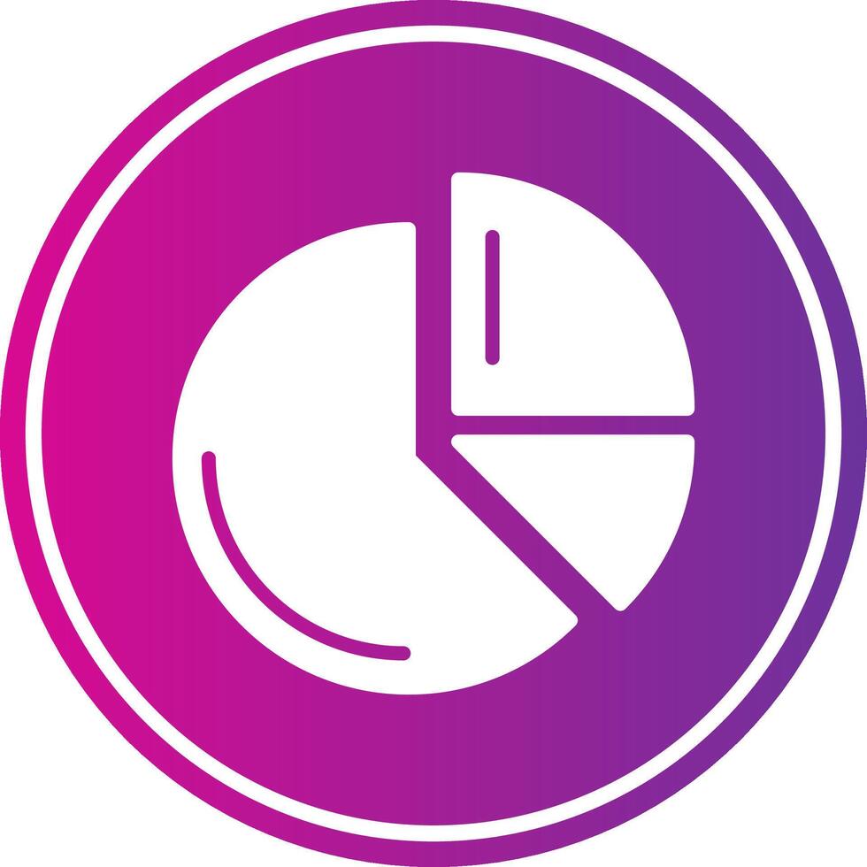 Pie Chart Glyph Gradient Circle Icon vector