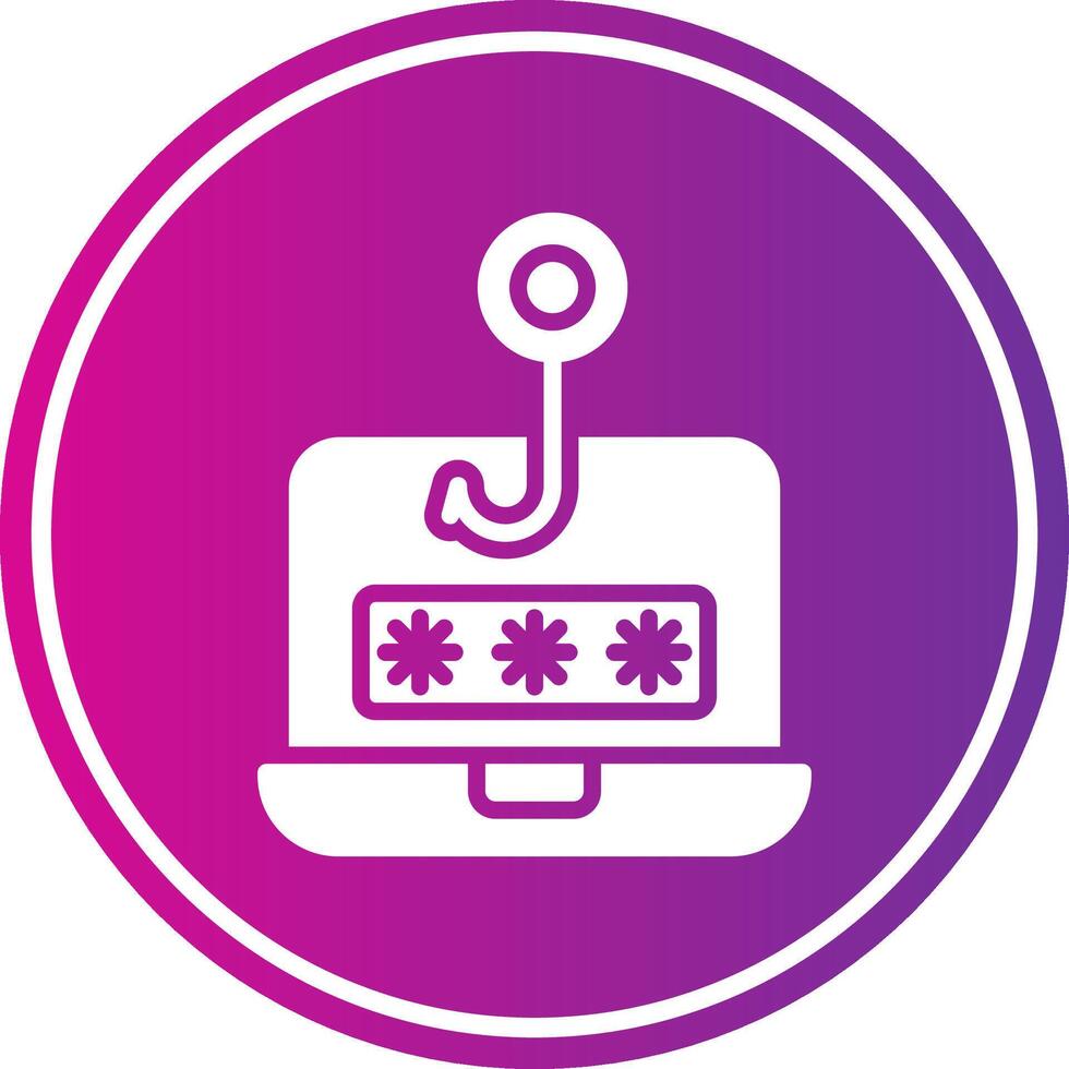 Phishing Glyph Gradient Circle Icon vector