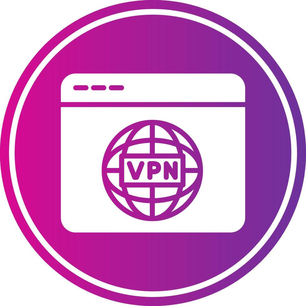 VPN Glyph Gradient Circle Icon vector