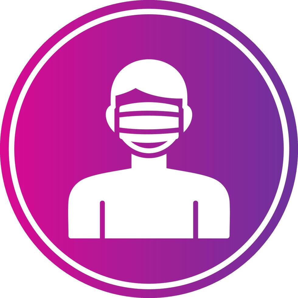 Safety Glyph Gradient Circle Icon vector