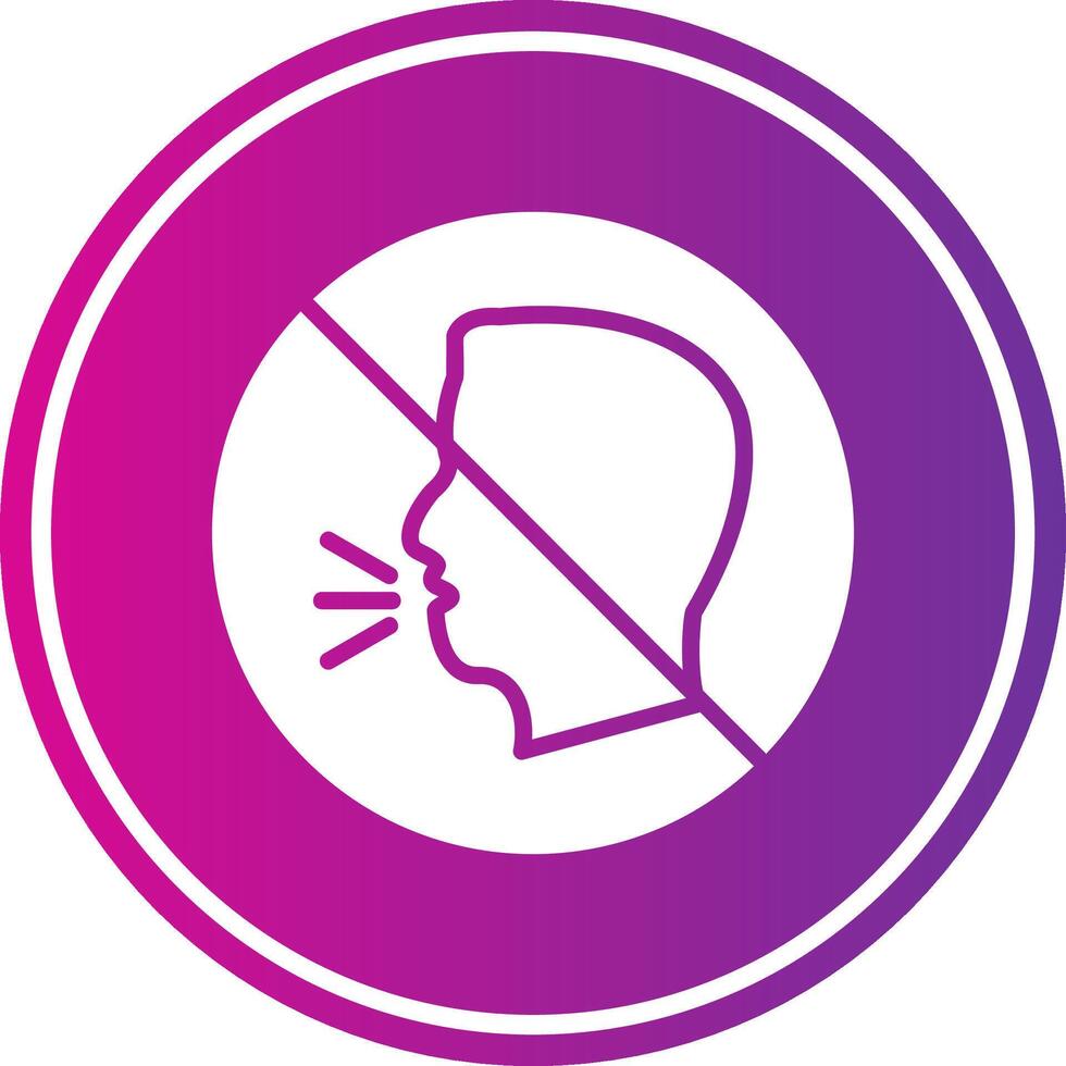 Inability To Speak Glyph Gradient Circle Icon vector