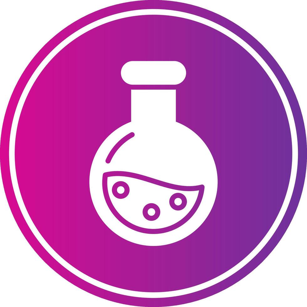 Flask Glyph Gradient Circle Icon vector