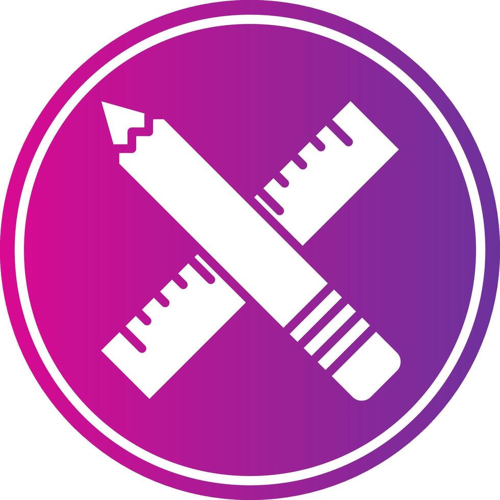 Pencil Glyph Gradient Circle Icon vector