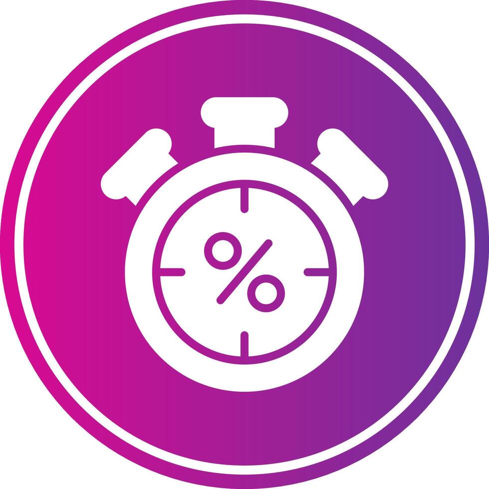 Timer Glyph Gradient Circle Icon vector