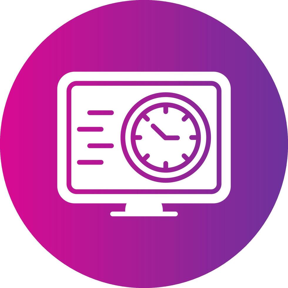 Fast Time Glyph Gradient Circle Icon vector