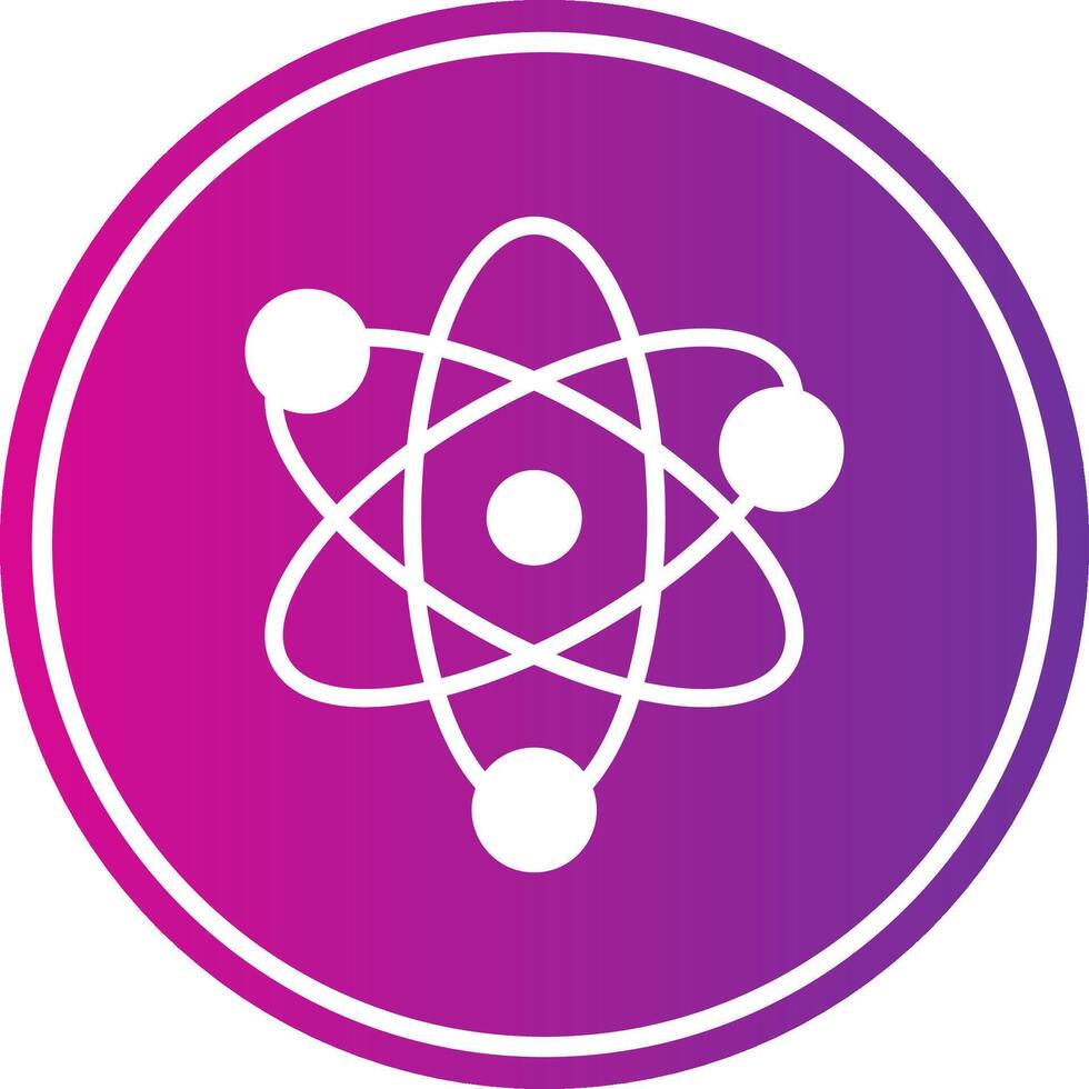 Neucleus Glyph Gradient Circle Icon vector