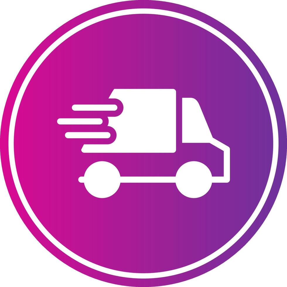 Delivery Glyph Gradient Circle Icon vector