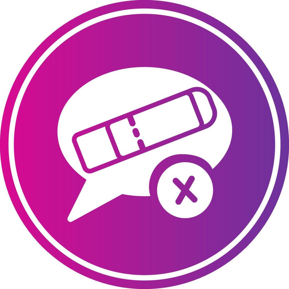 Quit Smoking Glyph Gradient Circle Icon vector