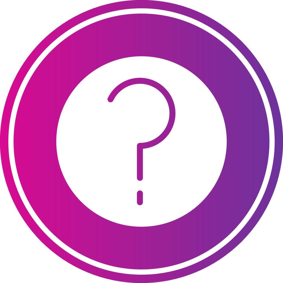 Help Glyph Gradient Circle Icon vector