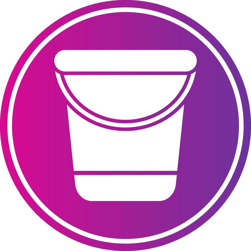 Water Bucket Glyph Gradient Circle Icon vector