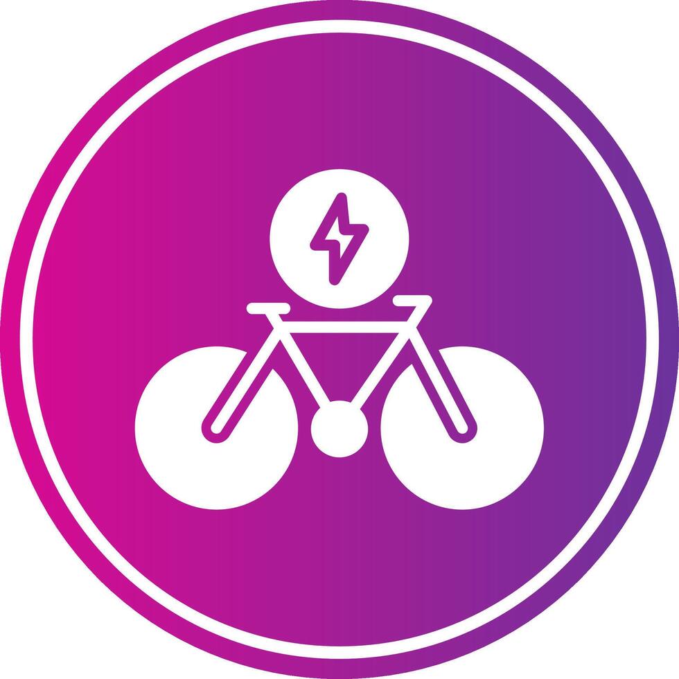 Bike Glyph Gradient Circle Icon vector