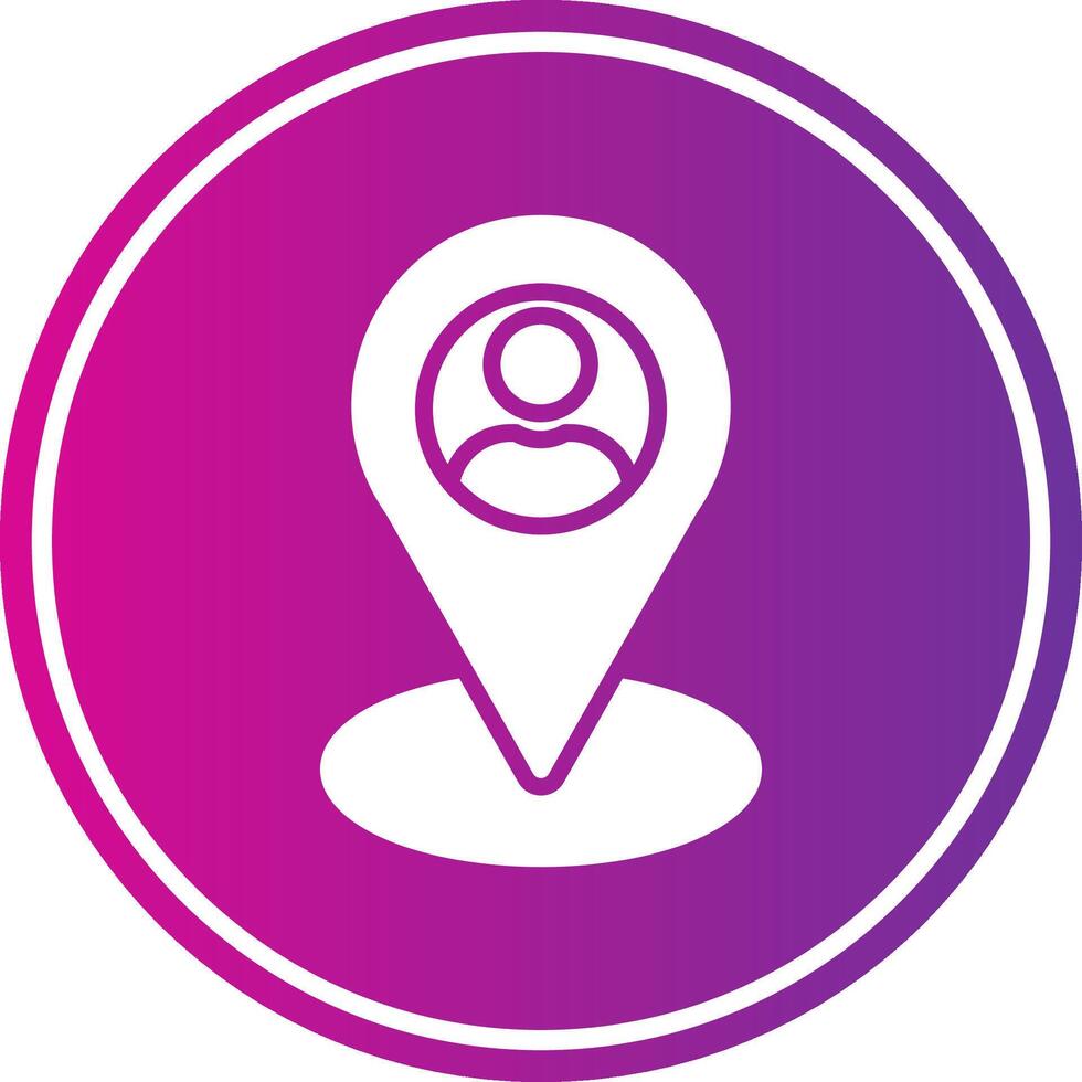 Placeholder Glyph Gradient Circle Icon vector