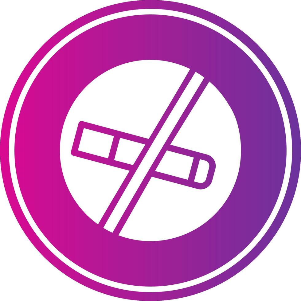 Smoking Free Glyph Gradient Circle Icon vector