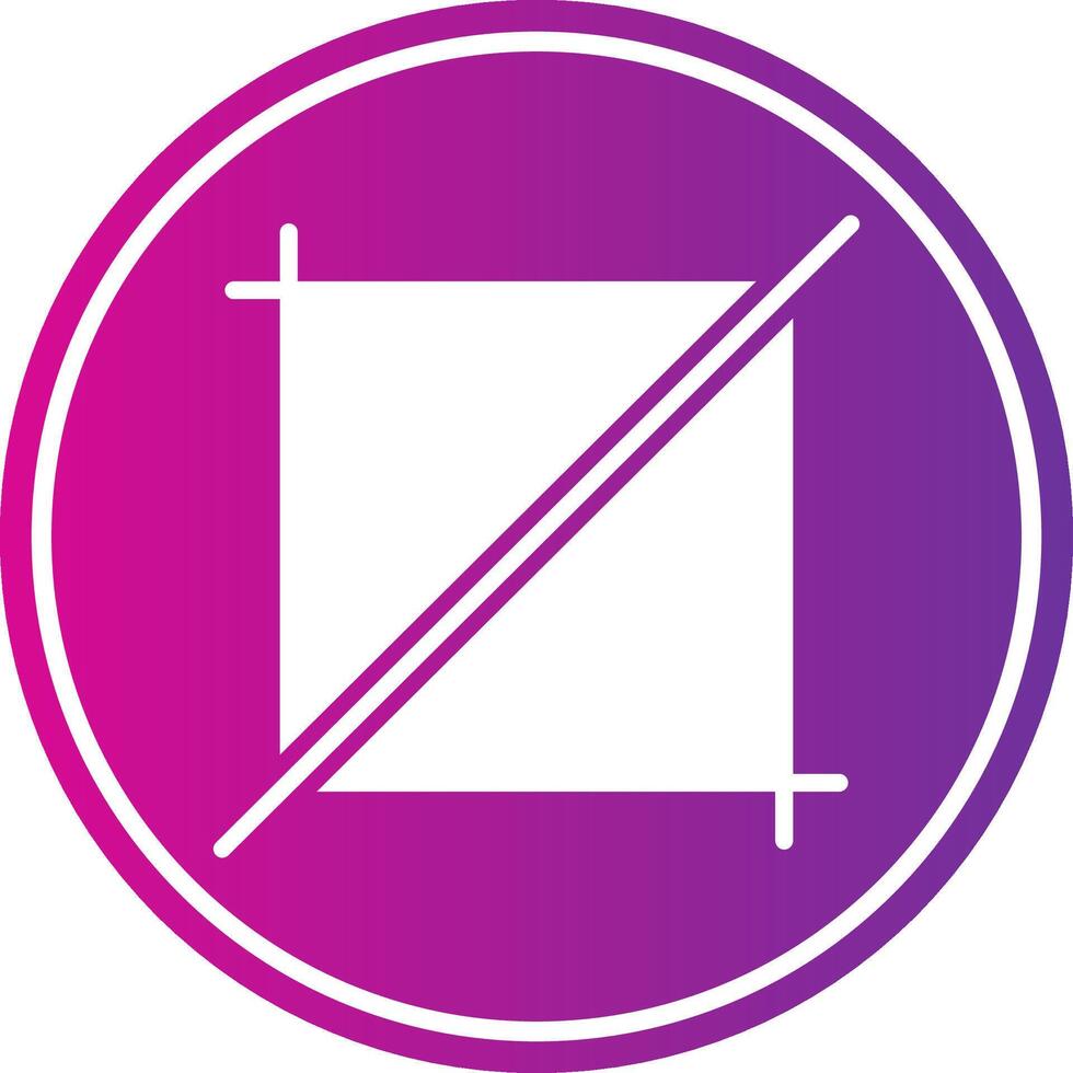 Crop Glyph Gradient Circle Icon vector