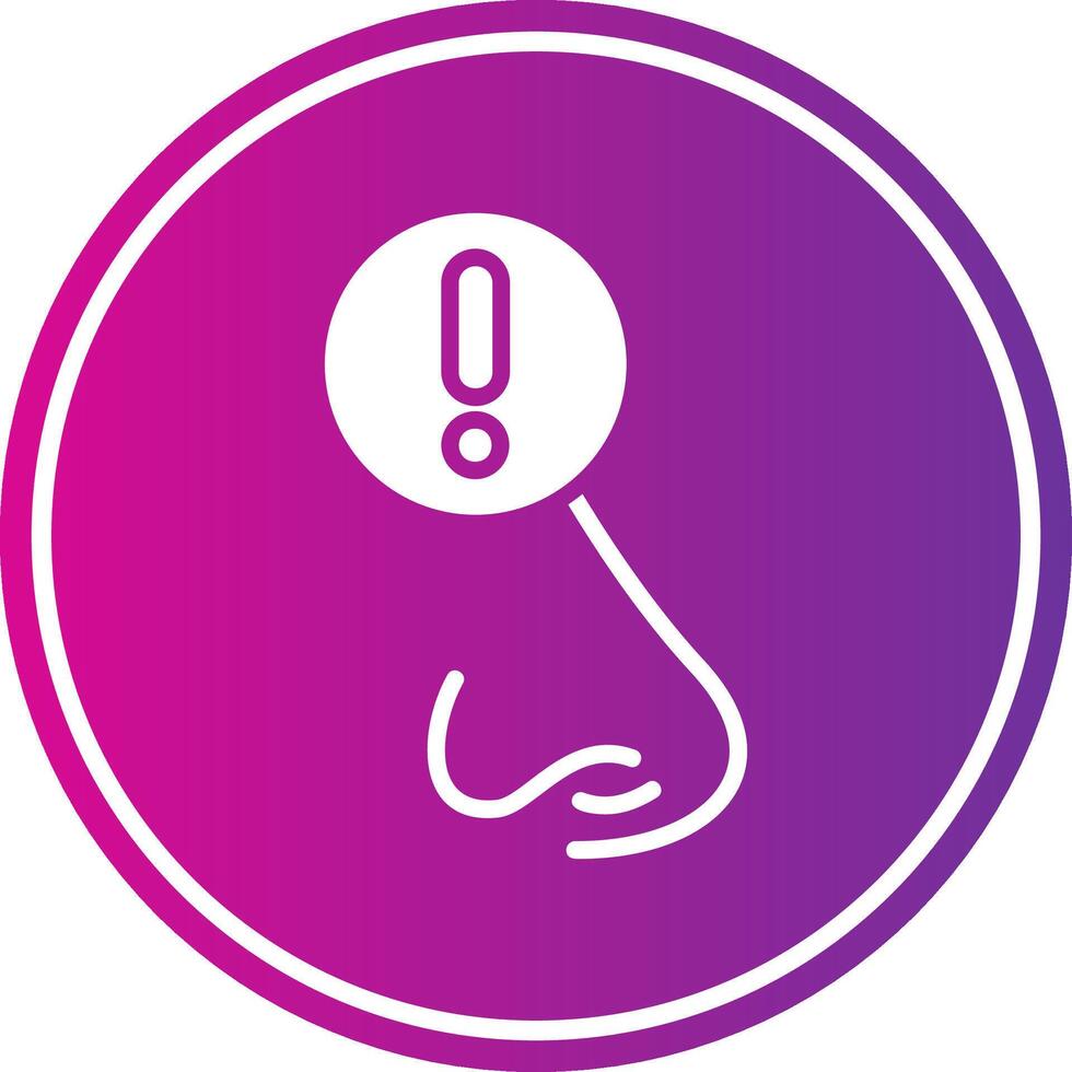Difficulty Breathing Glyph Gradient Circle Icon vector
