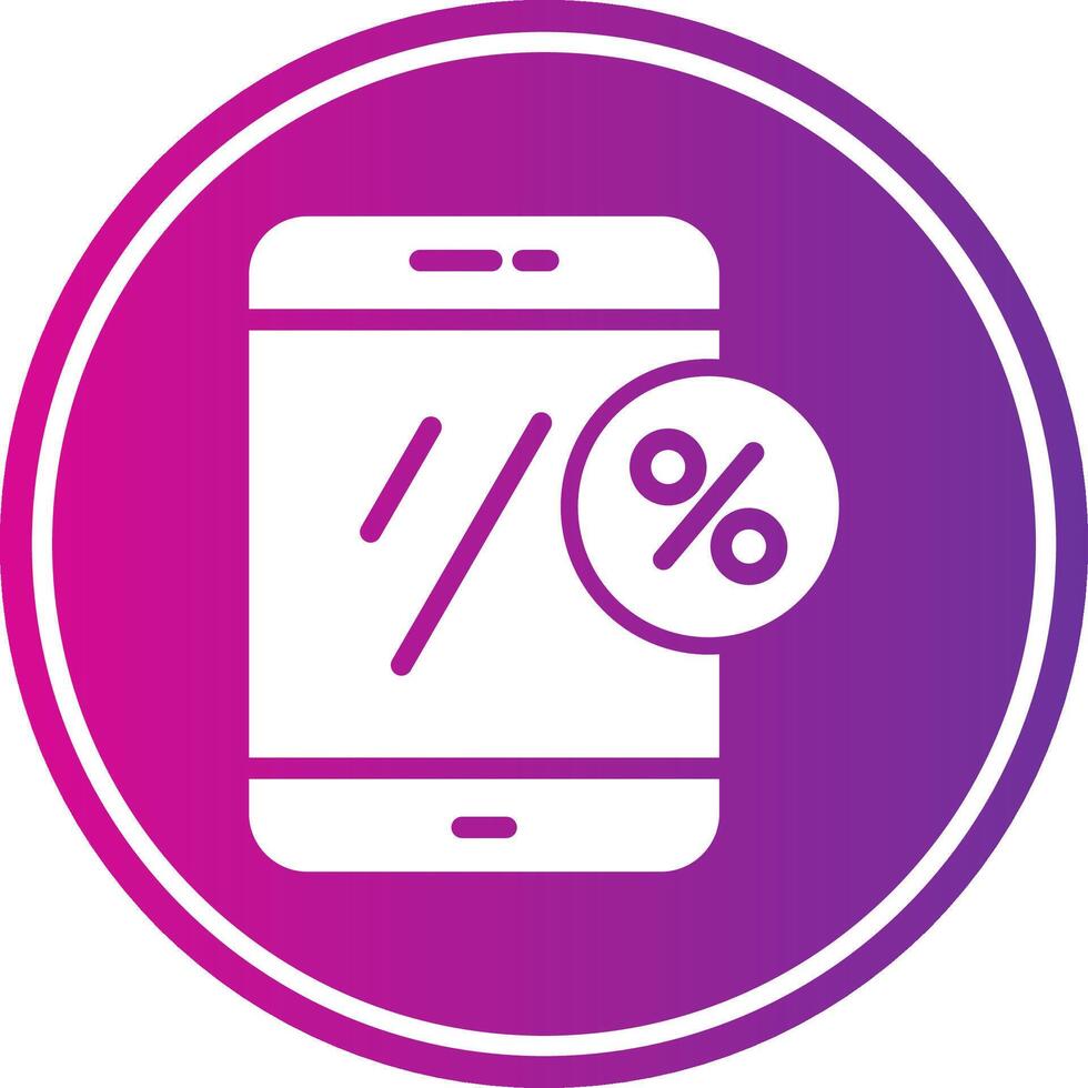 Smartphone Glyph Gradient Circle Icon vector