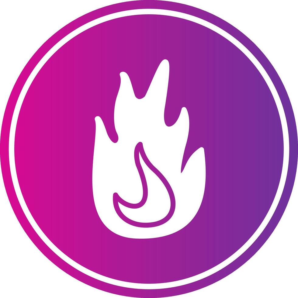 Fire Glyph Gradient Circle Icon vector