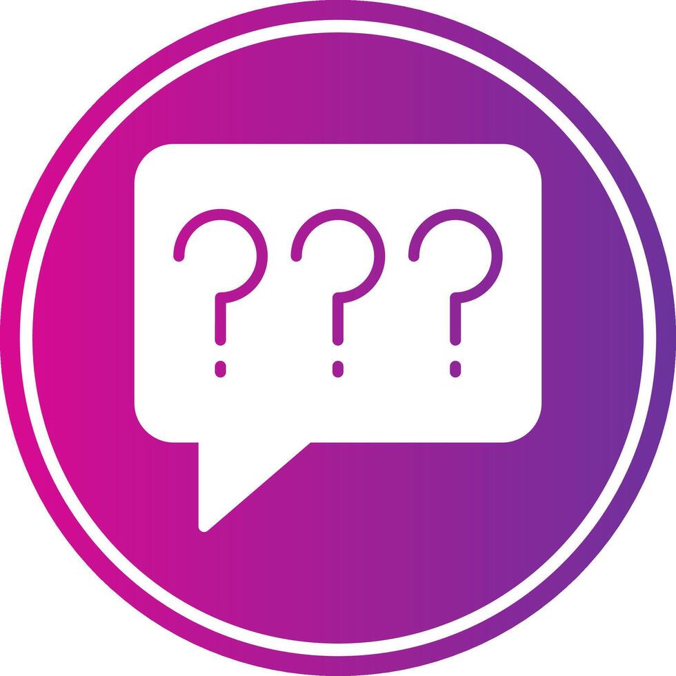 Question Glyph Gradient Circle Icon vector