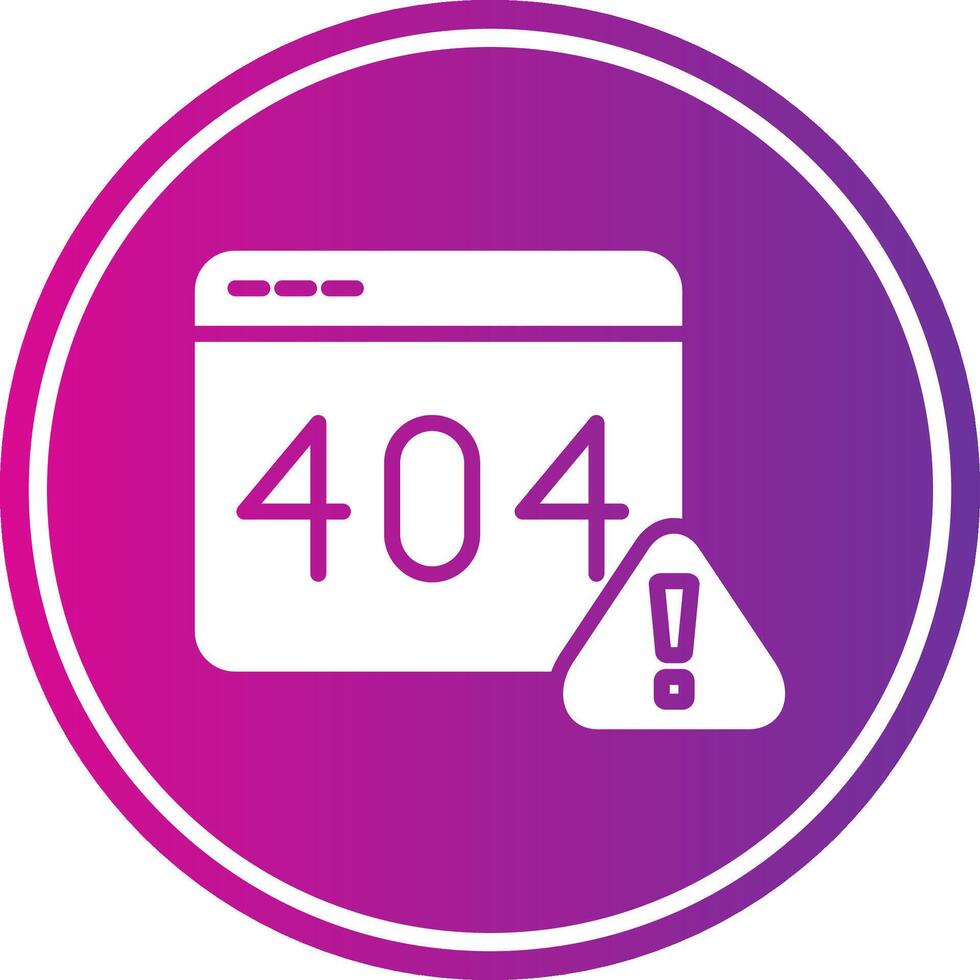 Error404 Glyph Gradient Circle Icon vector