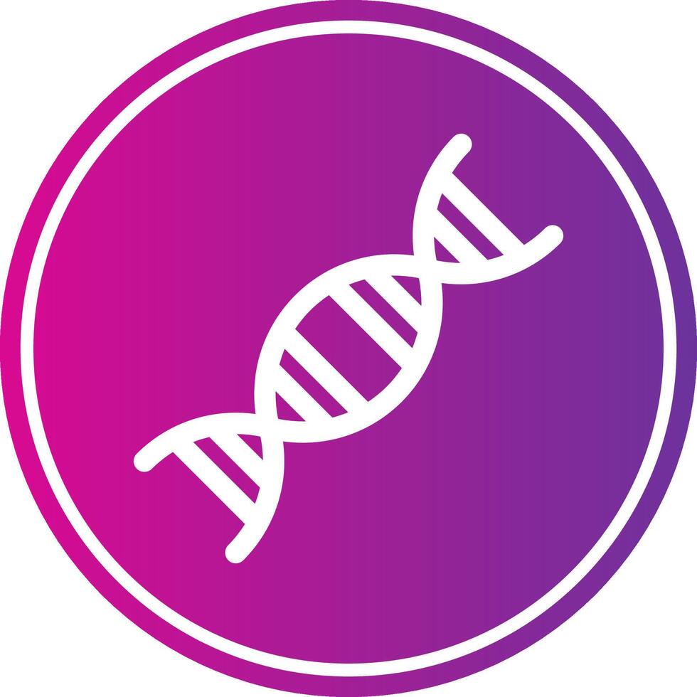 DNA Glyph Gradient Circle Icon vector