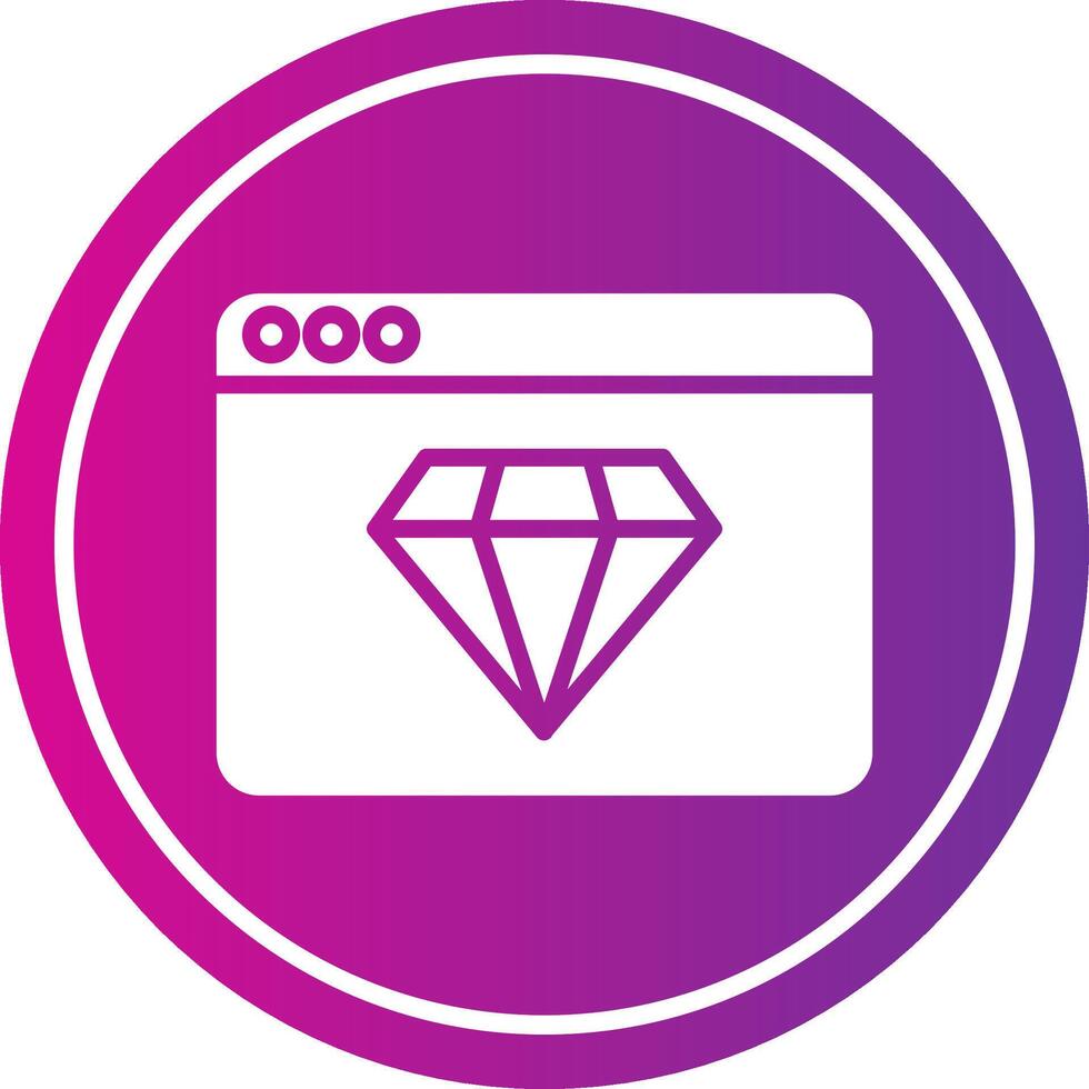 Diamond Glyph Gradient Circle Icon vector
