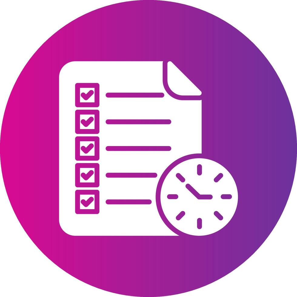 Checklist Glyph Gradient Circle Icon vector