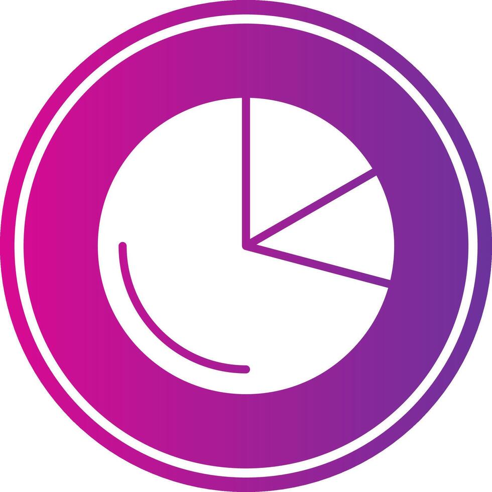 pie chart Glyph Gradient Circle Icon vector