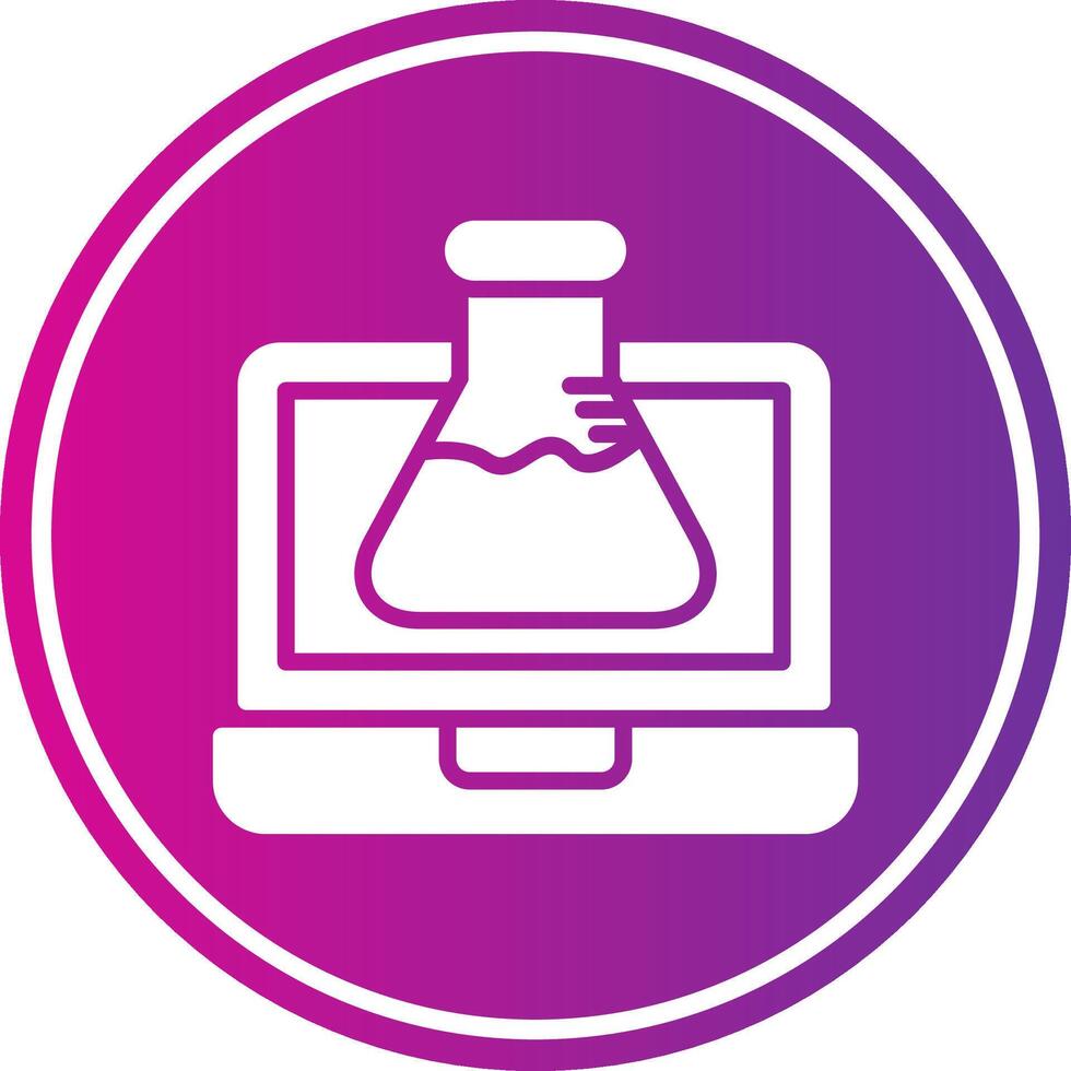 Laptop Glyph Gradient Circle Icon vector