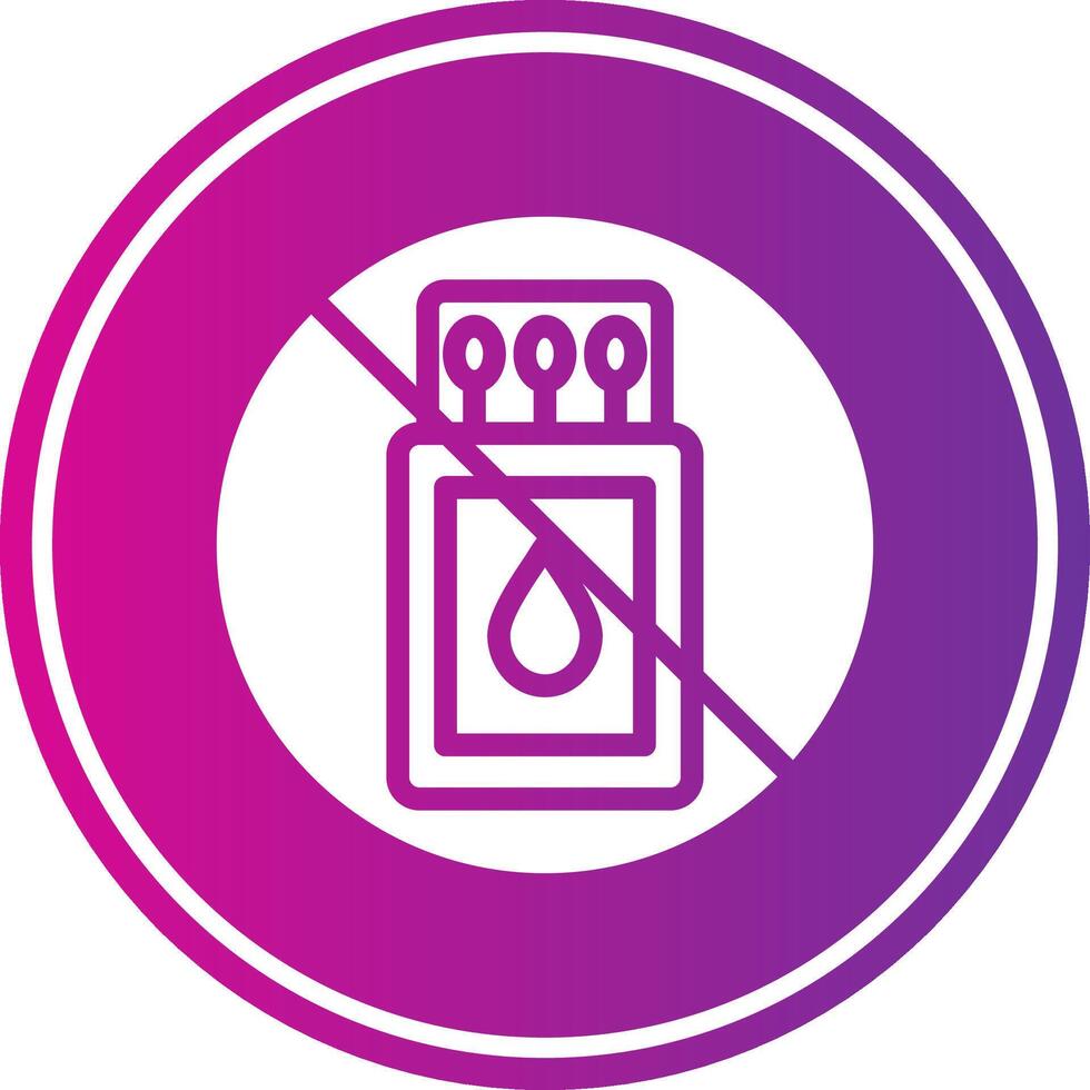 No Fire Glyph Gradient Circle Icon vector