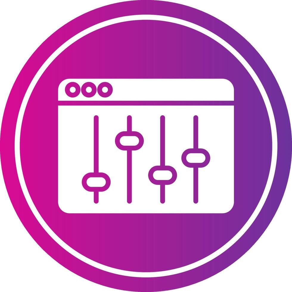 Web Browser Glyph Gradient Circle Icon vector
