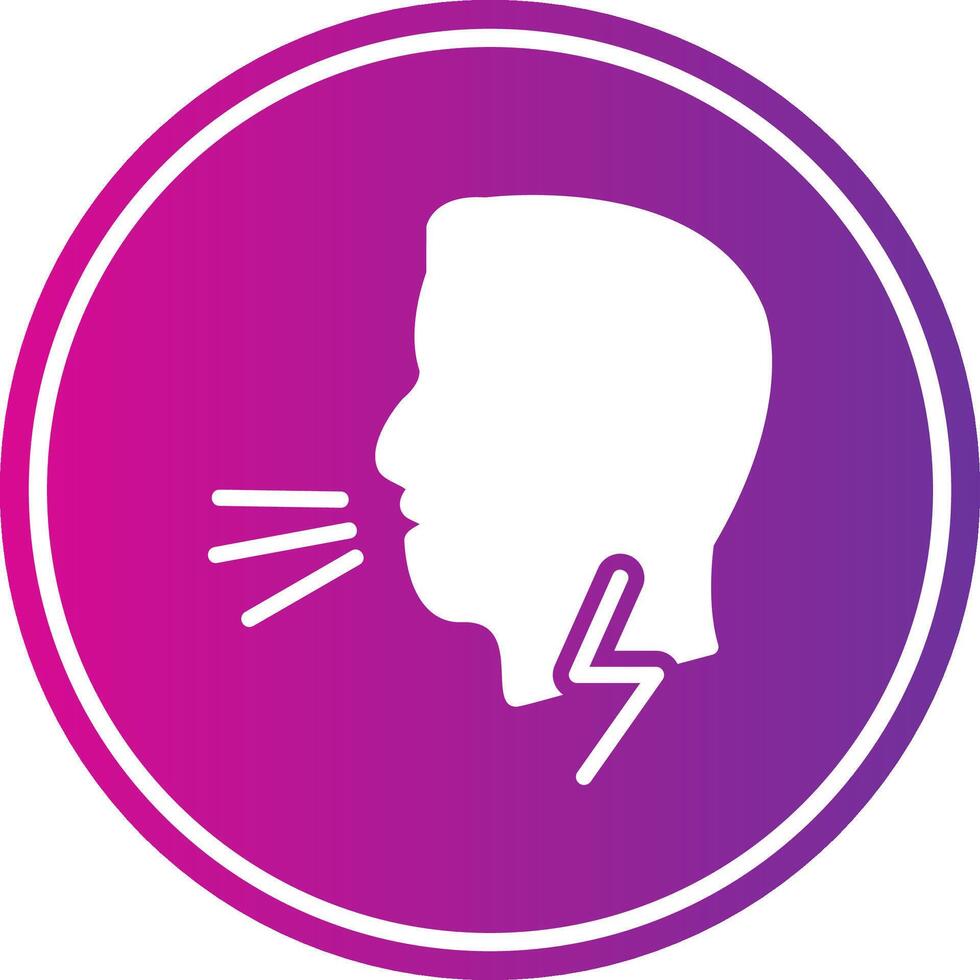 Difficult Breathing Glyph Gradient Circle Icon vector
