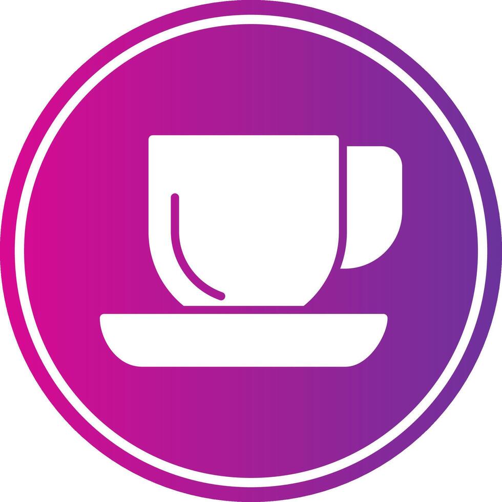 Coffee Glyph Gradient Circle Icon vector