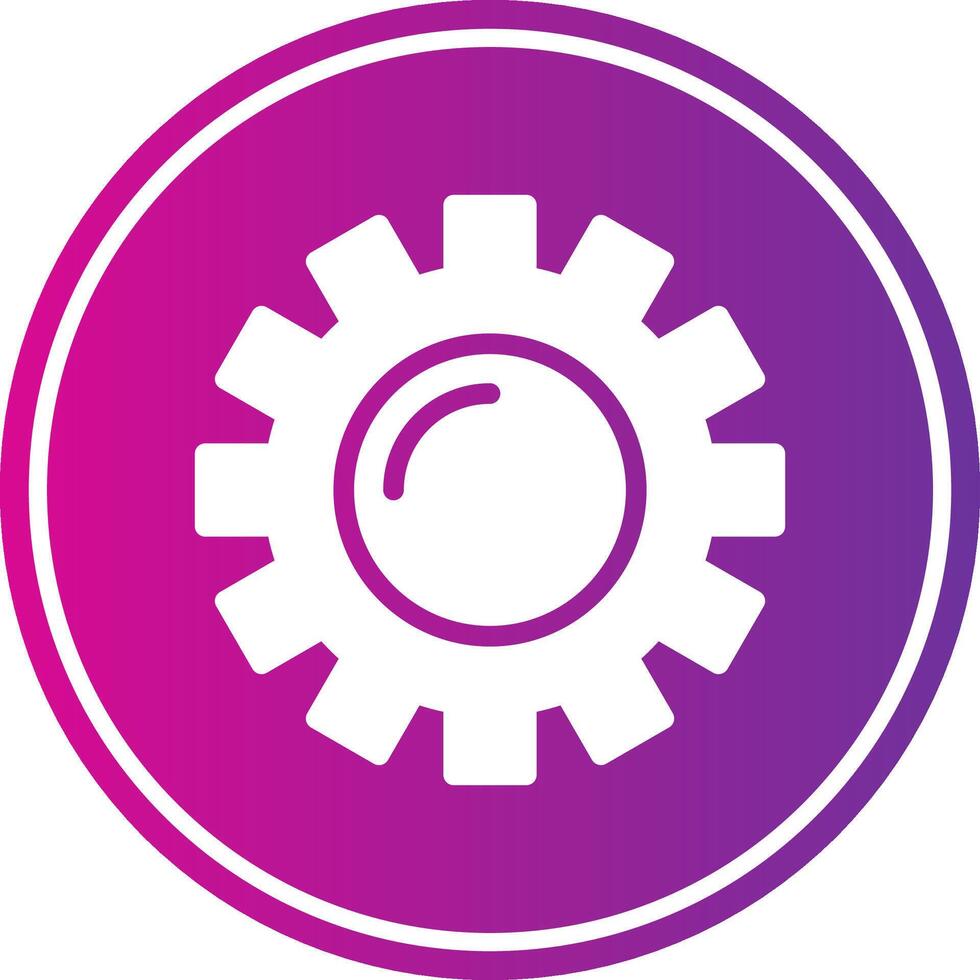 Setting Glyph Gradient Circle Icon vector