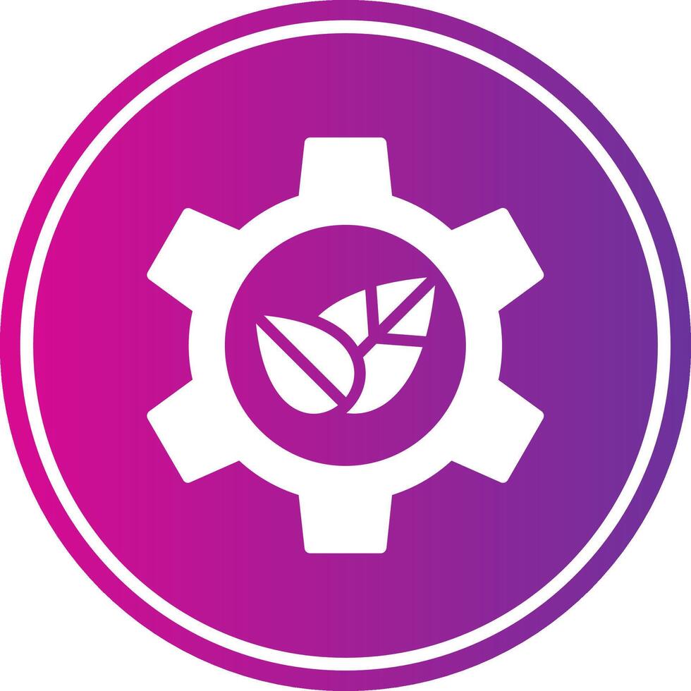 Gear Glyph Gradient Circle Icon vector