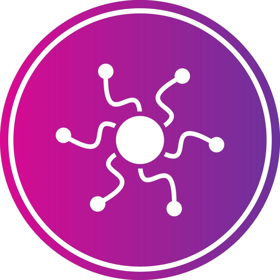 Connections Glyph Gradient Circle Icon vector