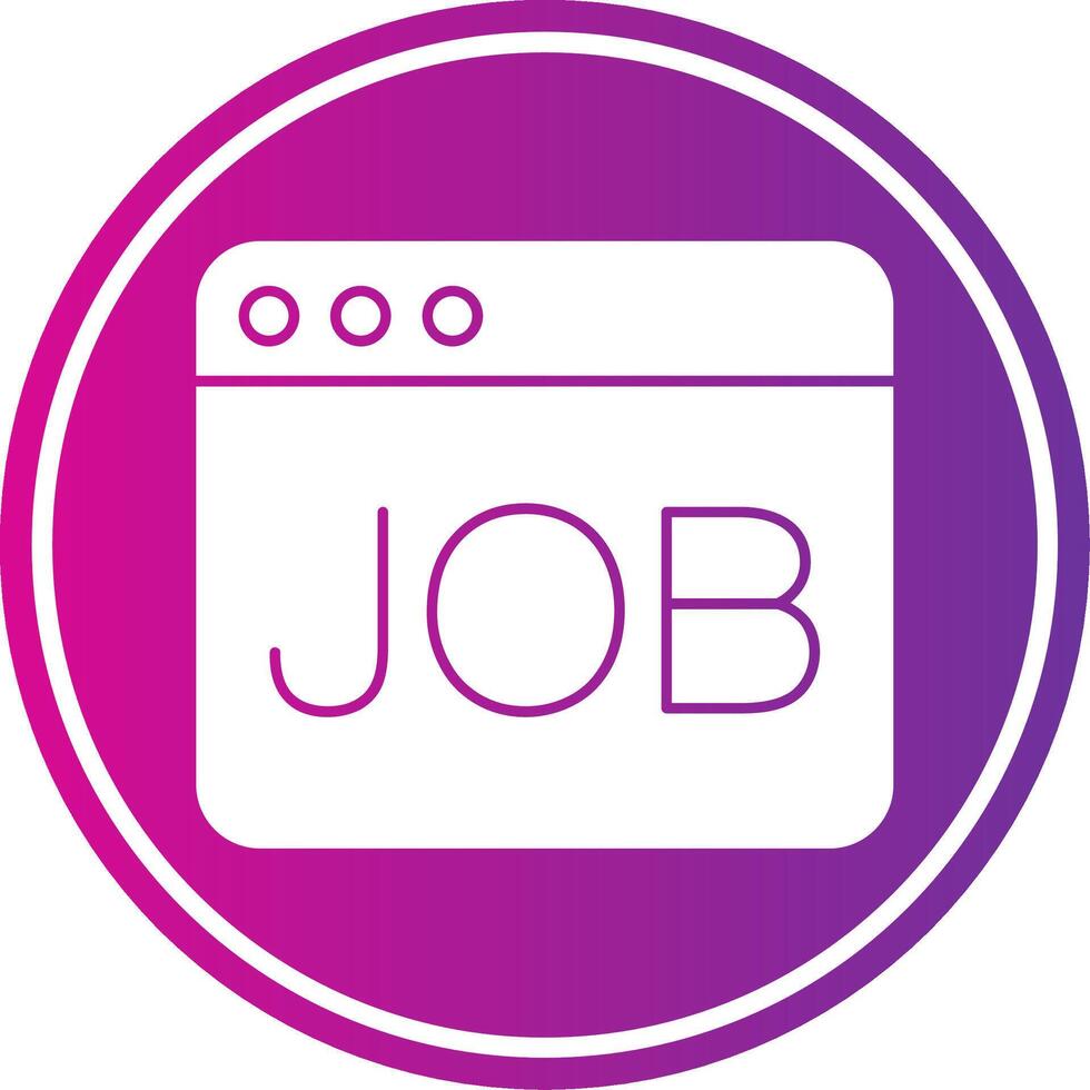 Job Glyph Gradient Circle Icon vector