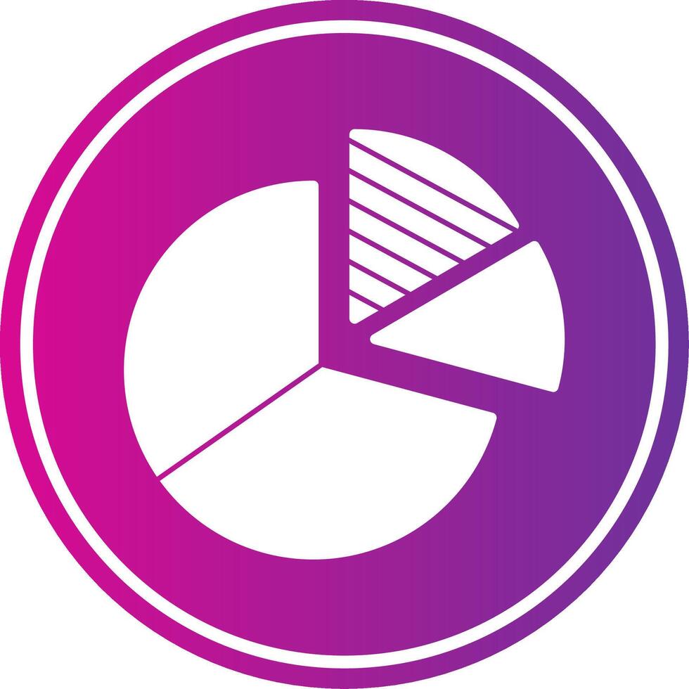 Pie chart Glyph Gradient Circle Icon vector