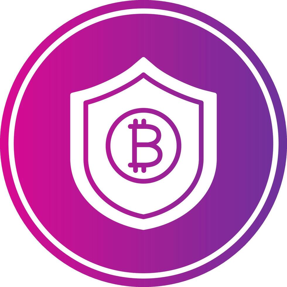 Bitcoin Glyph Gradient Circle Icon vector