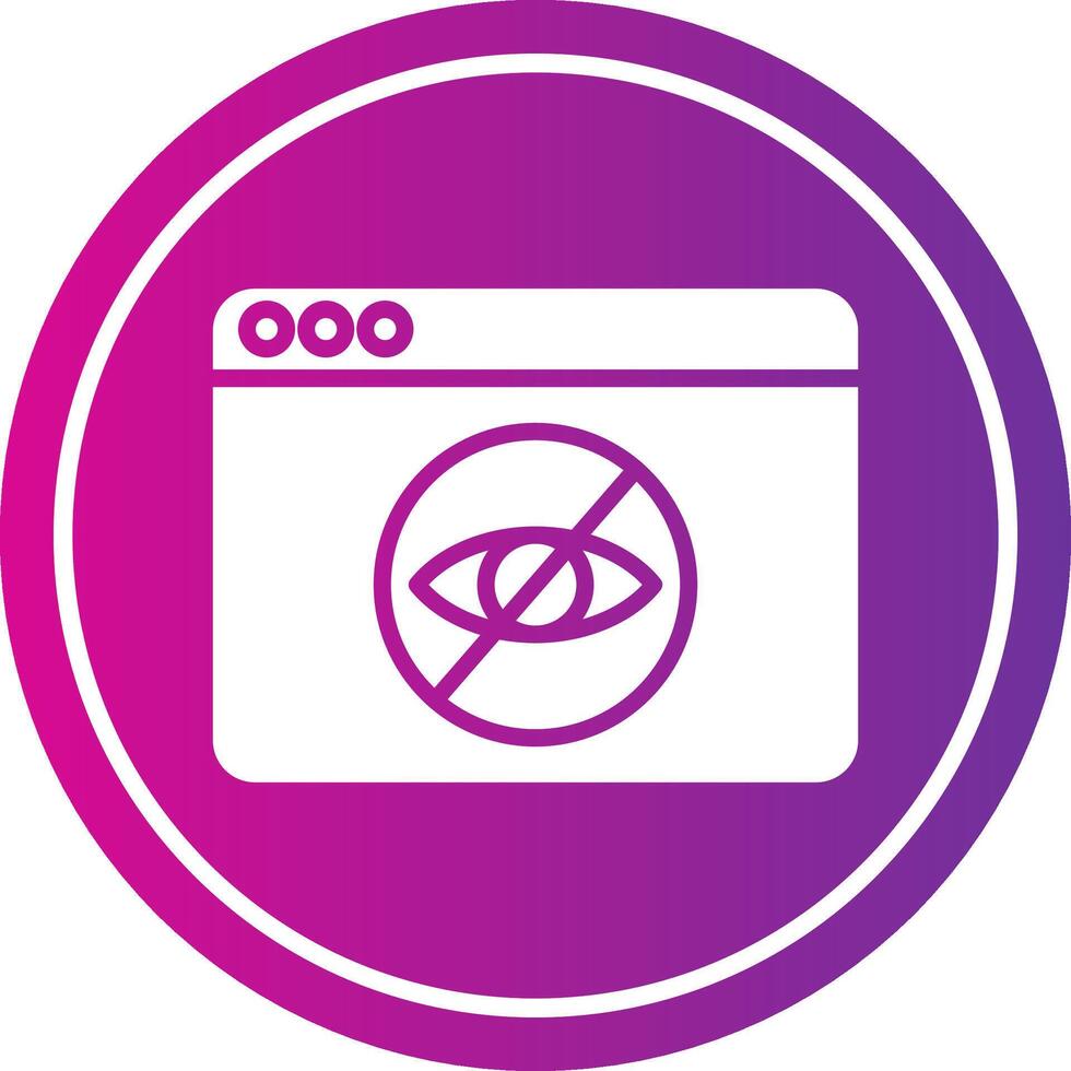 Eye Glyph Gradient Circle Icon vector