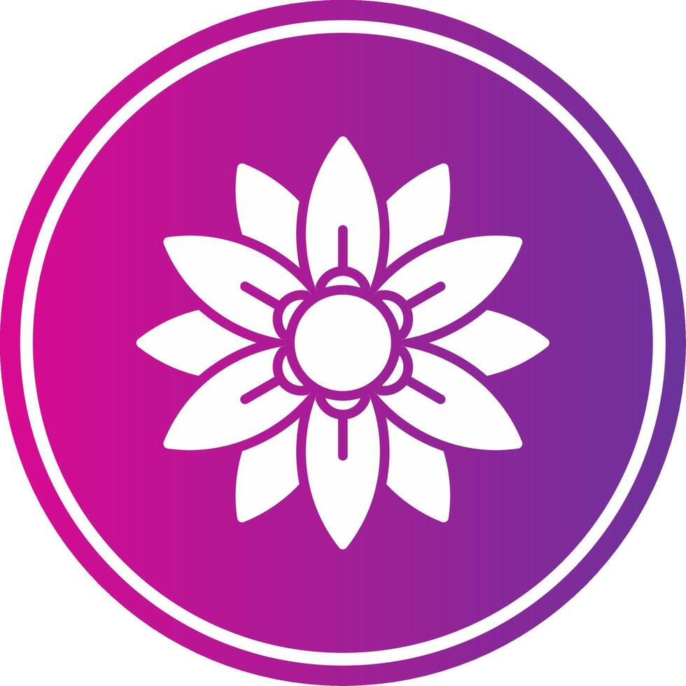 Amaryllis Glyph Gradient Circle Icon vector