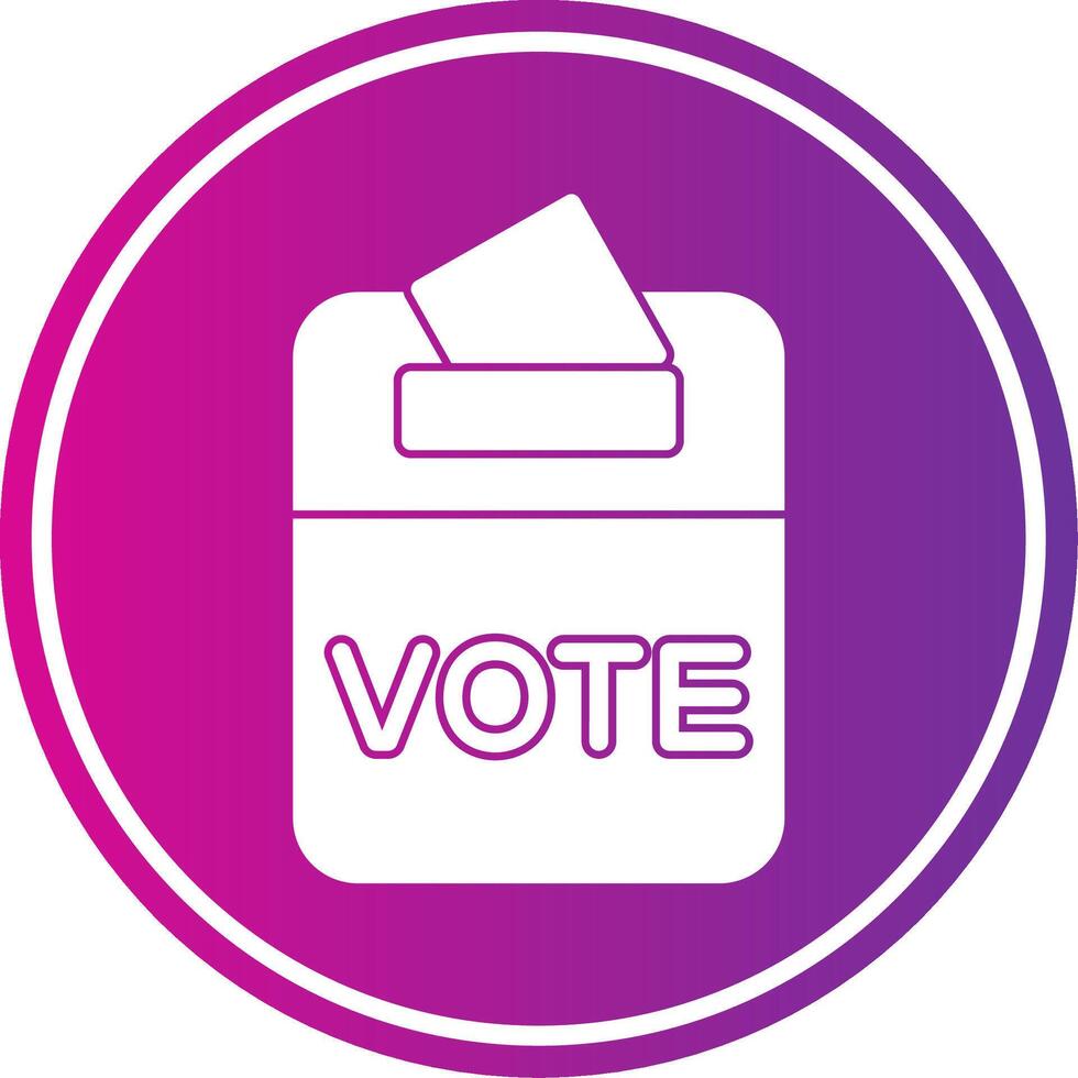 Voting Glyph Gradient Circle Icon vector