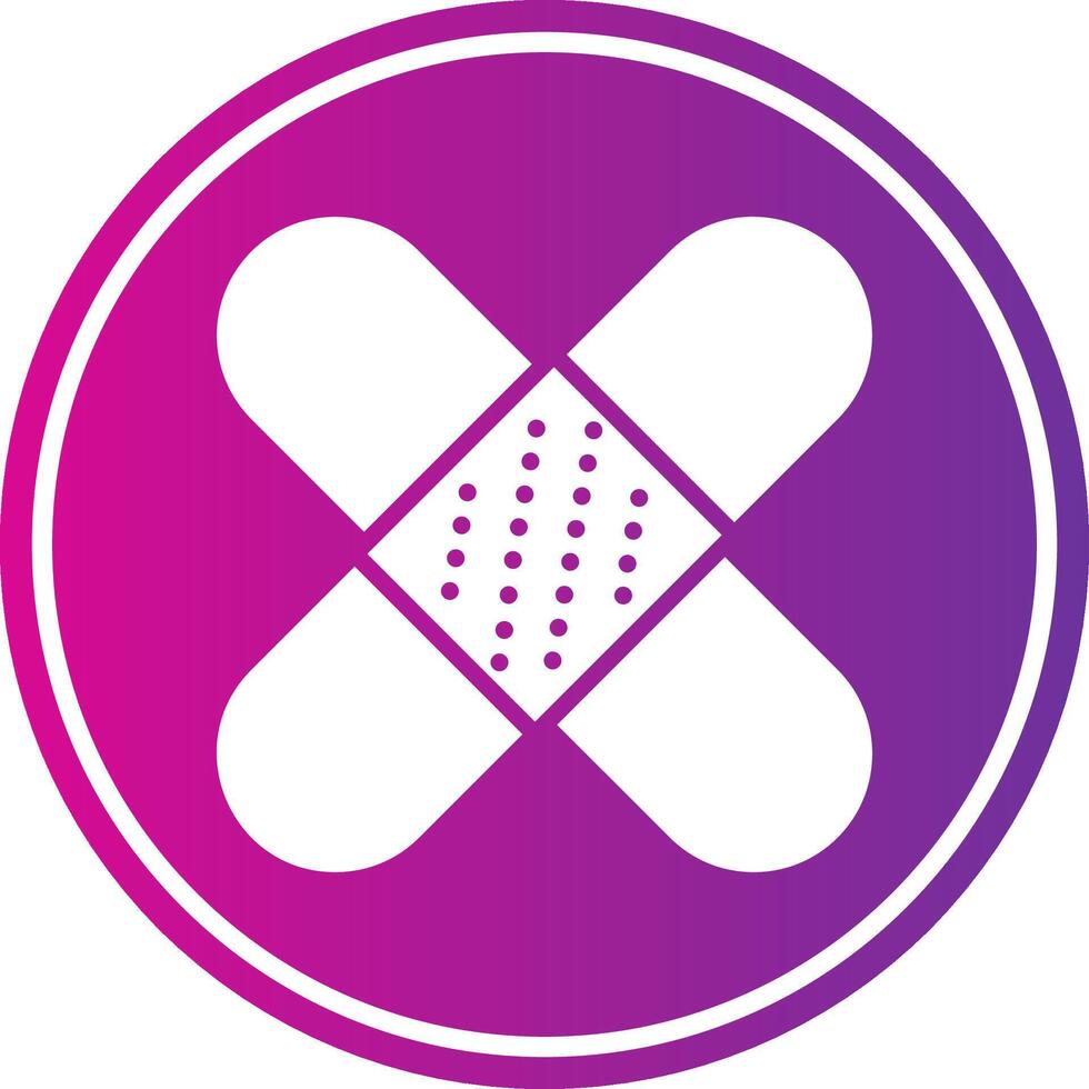 Bandage Glyph Gradient Circle Icon vector