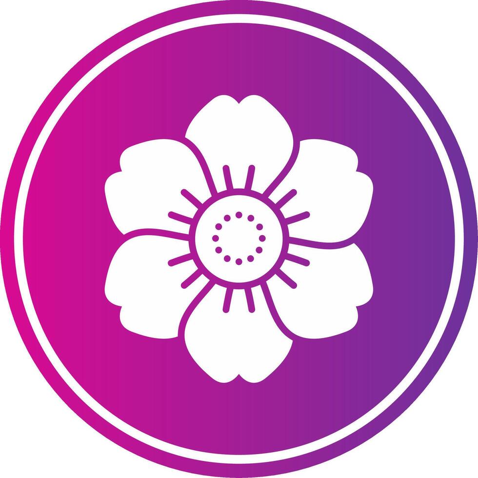 Nasturtium Glyph Gradient Circle Icon vector