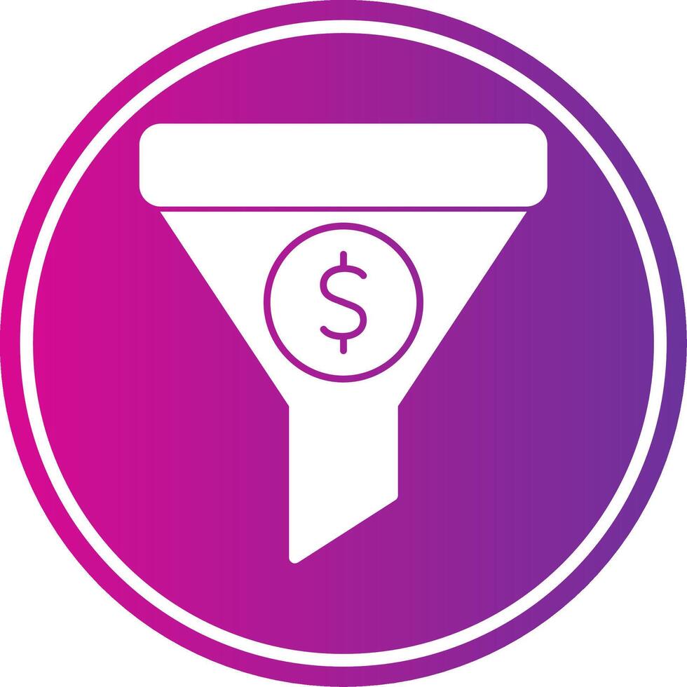Sales Funnel Glyph Gradient Circle Icon vector