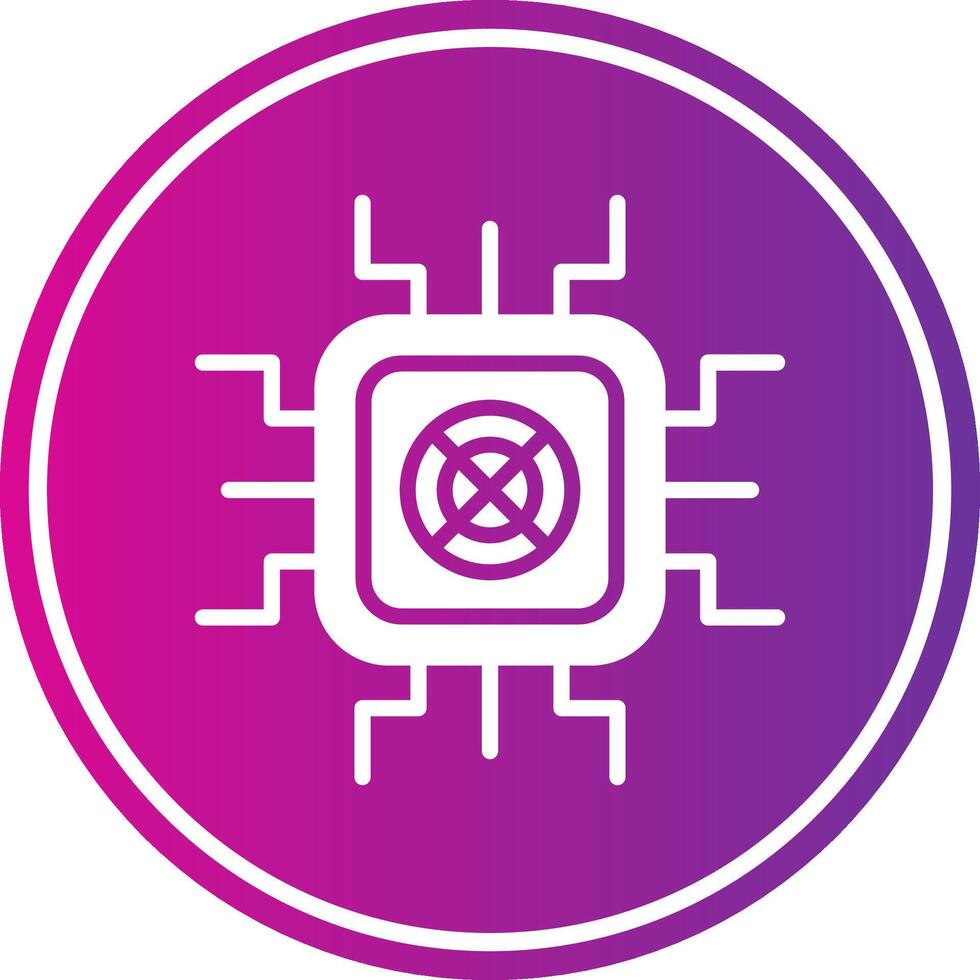 Gpu Mining Glyph Gradient Circle Icon vector