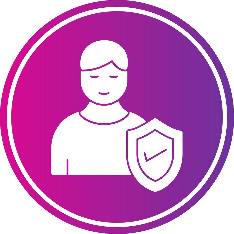 Trust Glyph Gradient Circle Icon vector