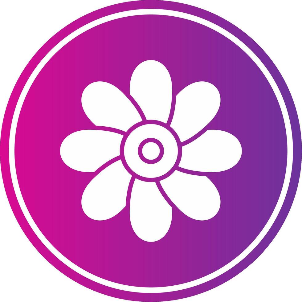 Chamomile Glyph Gradient Circle Icon vector