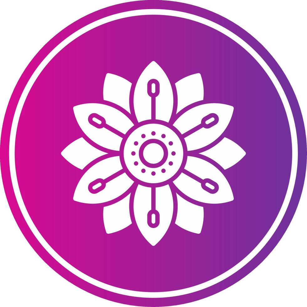 Tiger Lily Glyph Gradient Circle Icon vector