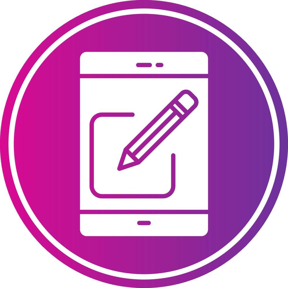 Editing Glyph Gradient Circle Icon vector