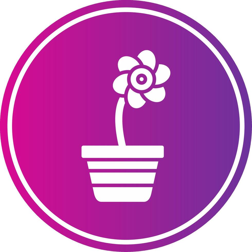 Crocus Glyph Gradient Circle Icon vector